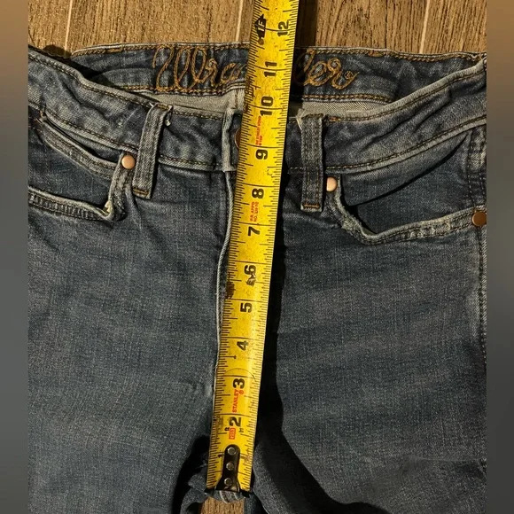 Wrangler Retro High Rise Flare Jeans Women’s Bell Bottoms Rodeo Blue Size 26x34 - Picture 8 of 10